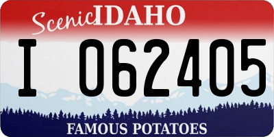 ID license plate I062405