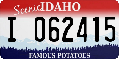 ID license plate I062415