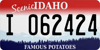 ID license plate I062424