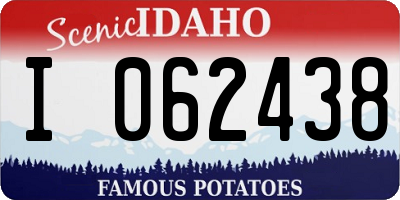 ID license plate I062438
