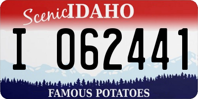 ID license plate I062441