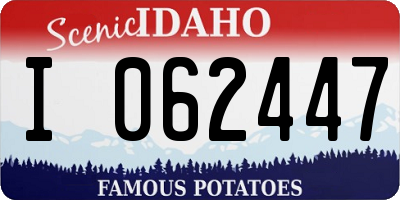 ID license plate I062447