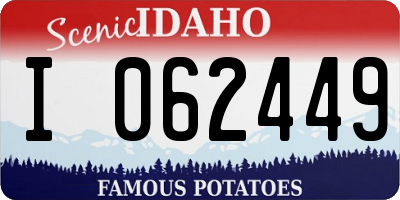 ID license plate I062449