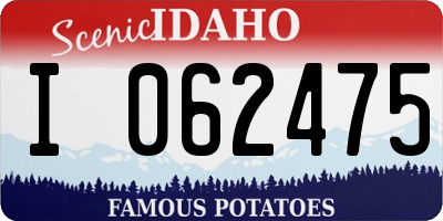 ID license plate I062475