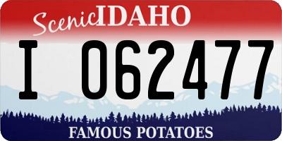 ID license plate I062477