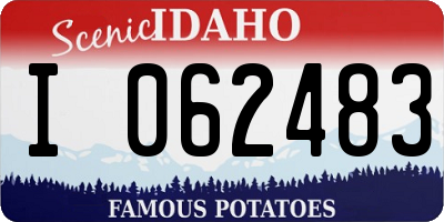 ID license plate I062483