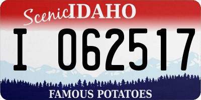 ID license plate I062517