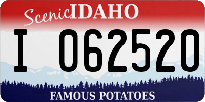 ID license plate I062520