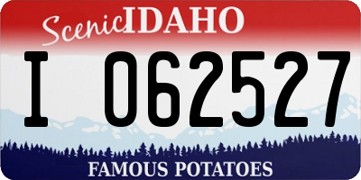 ID license plate I062527