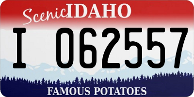 ID license plate I062557