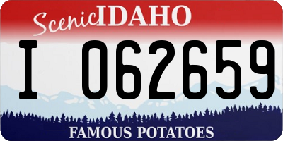 ID license plate I062659