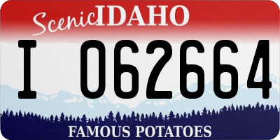 ID license plate I062664