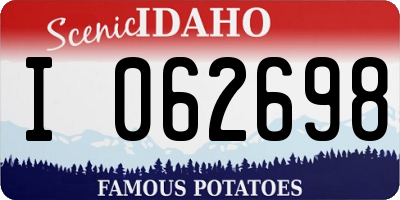 ID license plate I062698