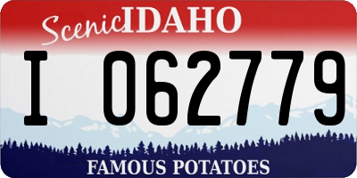 ID license plate I062779