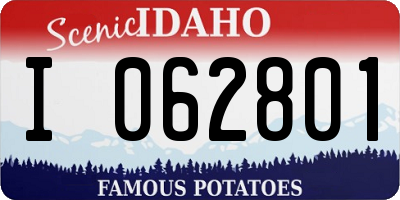 ID license plate I062801