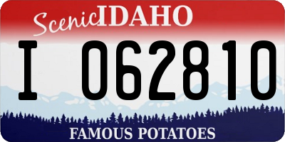 ID license plate I062810