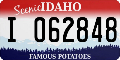 ID license plate I062848