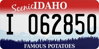 ID license plate I062850