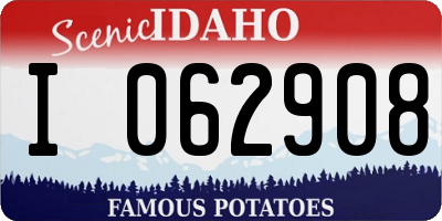 ID license plate I062908