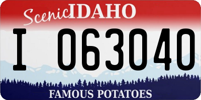 ID license plate I063040