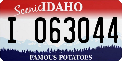 ID license plate I063044