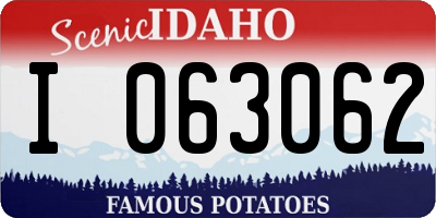 ID license plate I063062