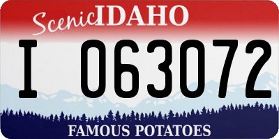 ID license plate I063072