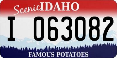 ID license plate I063082
