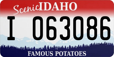 ID license plate I063086