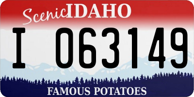 ID license plate I063149