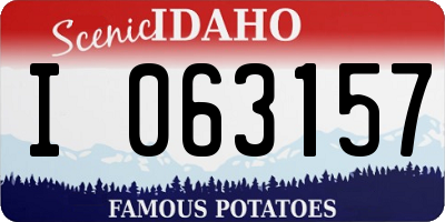 ID license plate I063157