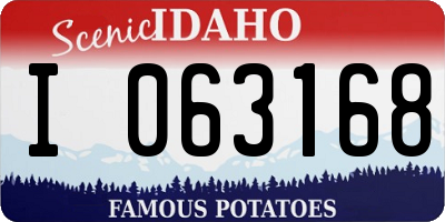 ID license plate I063168