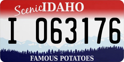 ID license plate I063176