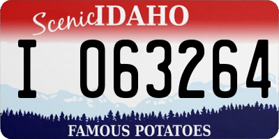ID license plate I063264