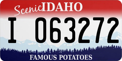 ID license plate I063272