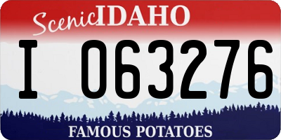 ID license plate I063276
