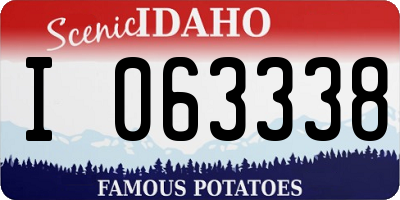 ID license plate I063338
