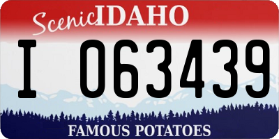 ID license plate I063439