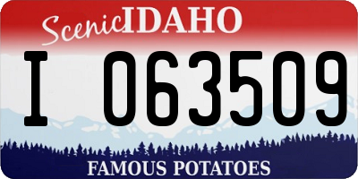 ID license plate I063509