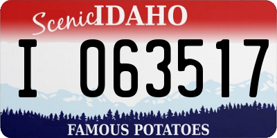 ID license plate I063517