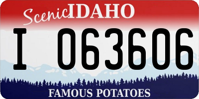 ID license plate I063606