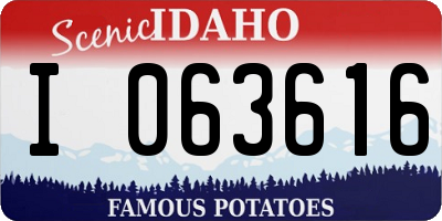 ID license plate I063616