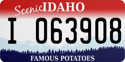 ID license plate I063908