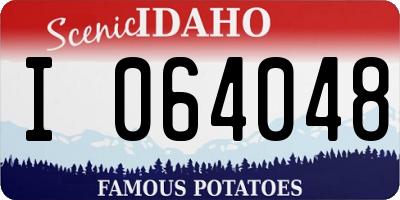 ID license plate I064048