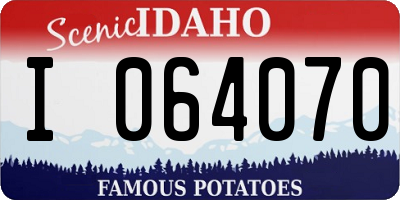 ID license plate I064070