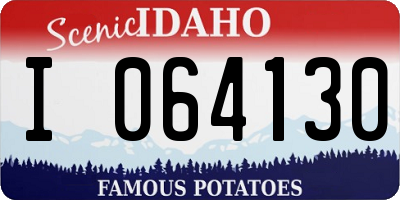 ID license plate I064130