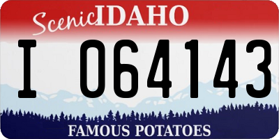ID license plate I064143