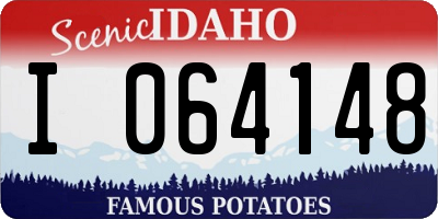 ID license plate I064148