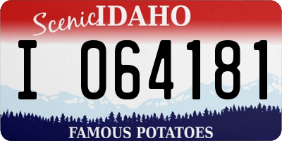 ID license plate I064181