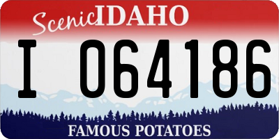 ID license plate I064186